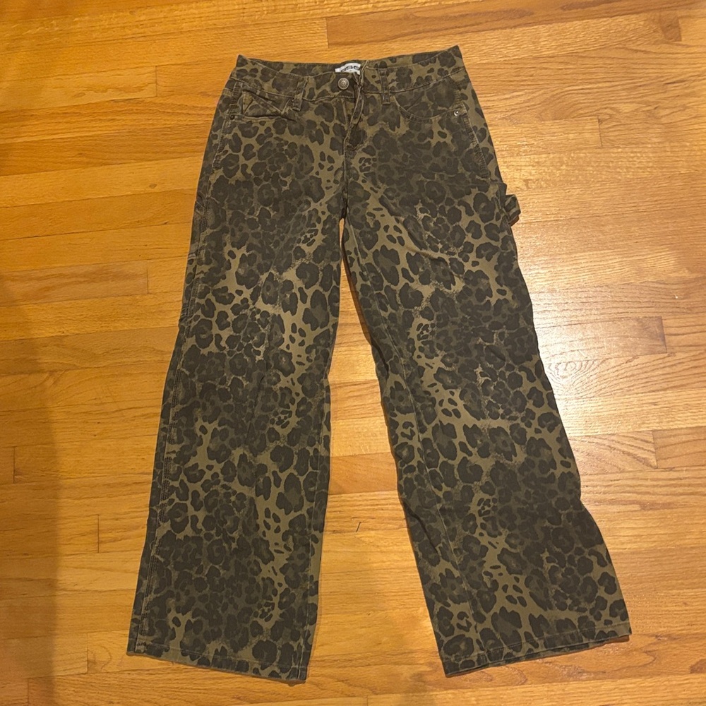 RSQ Leopard Print Wide-Leg Pants